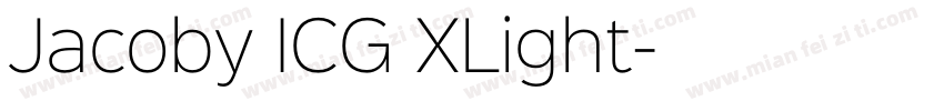 Jacoby ICG XLight字体转换